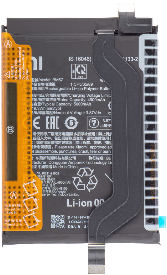 Acumulator Xiaomi Poco X3 GT, BM57, Service Pack 46020000701G