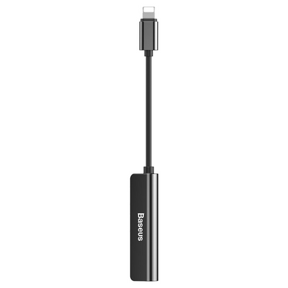 Adaptor Audio Lightning - Lightning / 3.5mm Baseus L52, Negru, Resigilat CALL52-01