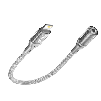 Adaptor Audio Lightning - 3.5mm BWOO BZ66, Gri