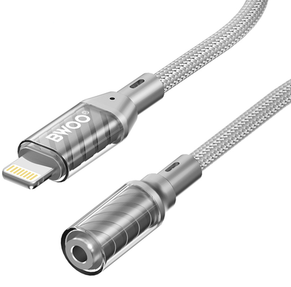 Adaptor Audio Lightning - 3.5mm BWOO BZ66, Gri