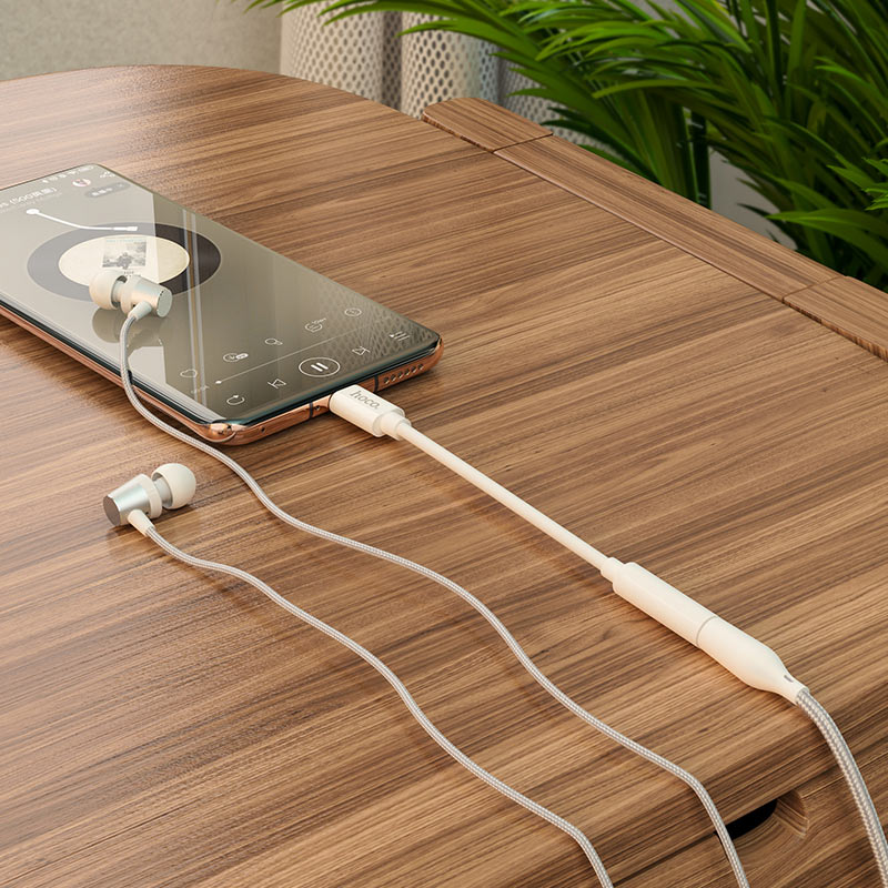 Adaptor Audio USB-C - 3.5mm HOCO LS30, Alb