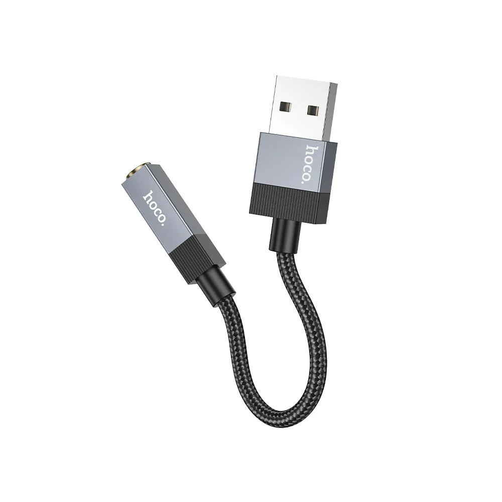 Adaptor Audio HOCO UPA32D, USB-A - 3.5mm, Negru