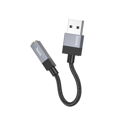 Adaptor Audio HOCO UPA32D, USB-A - 3.5mm, Negru