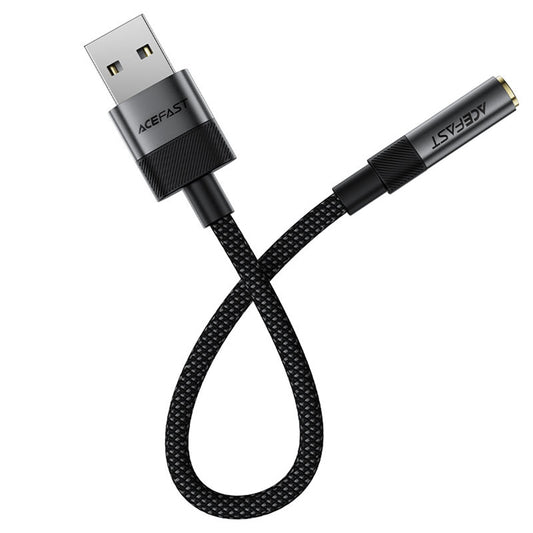 Adaptor Audio Acefast J13, USB-A - 3.5mm, Negru