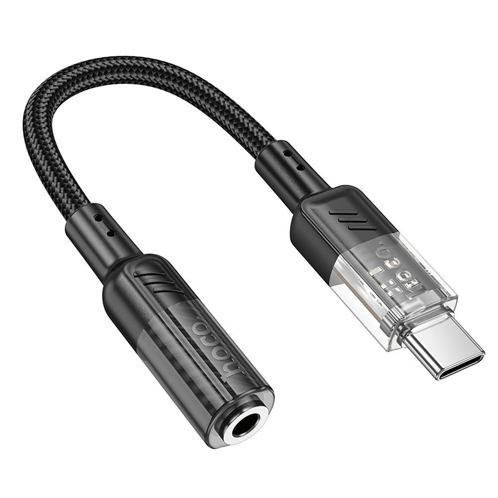 Adapter audio USB-C - 3,5 mm HOCO LS37, czarny 