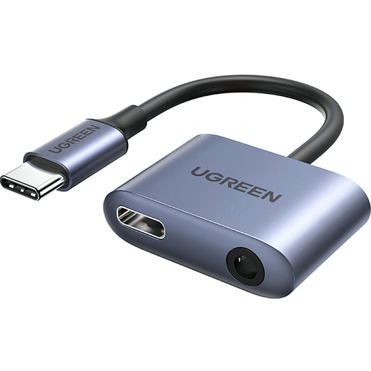 Adaptor Audio USB-C - 3.5mm / USB-C UGREEN CM231, Gri