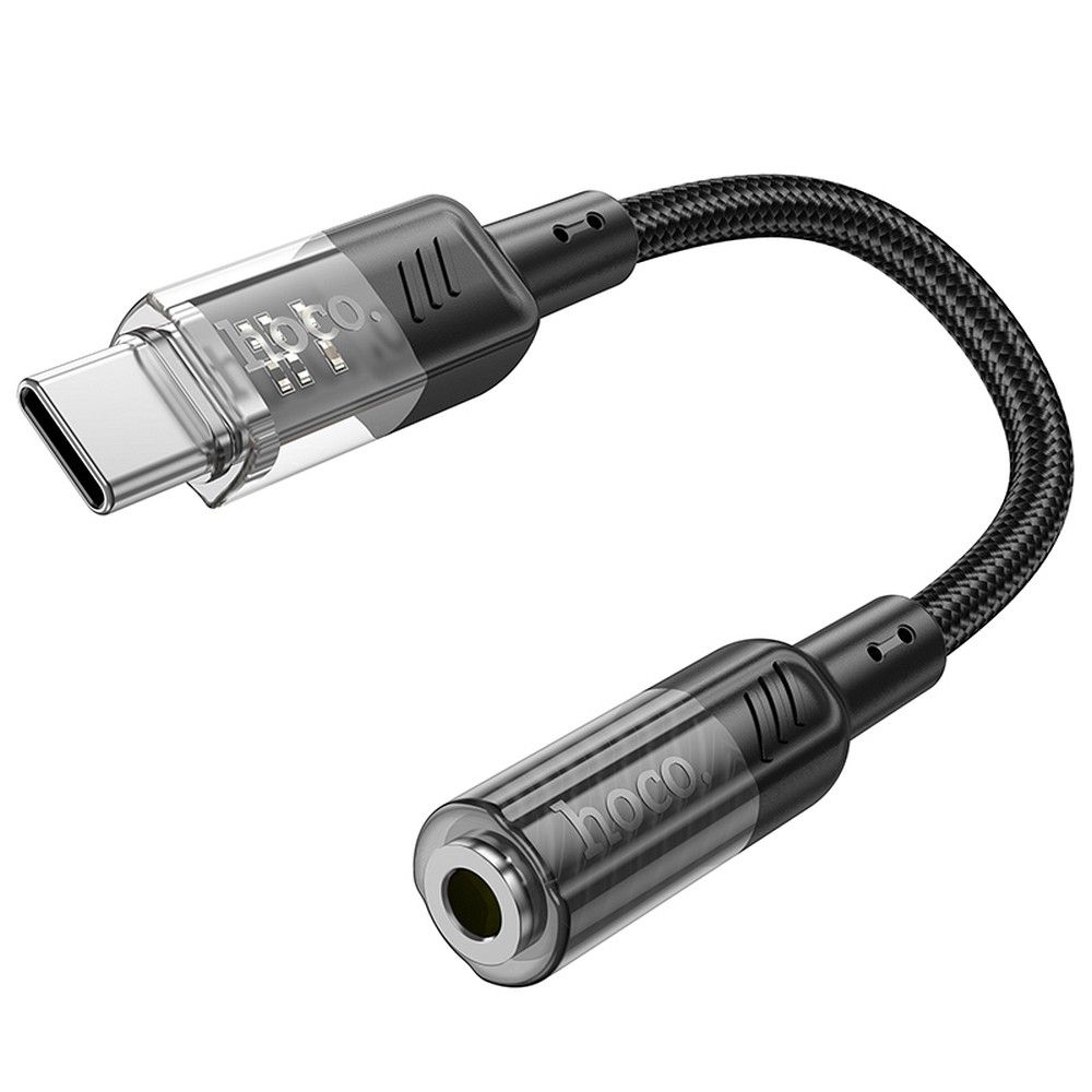 Adapter audio USB-C - 3,5 mm HOCO LS37, czarny 