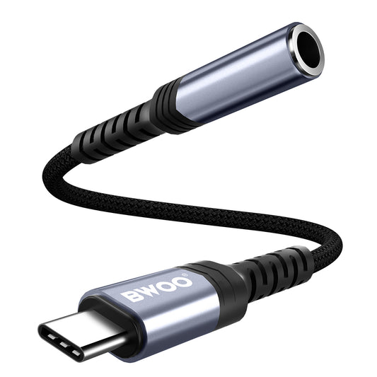 Adaptor Audio USB-C - 3.5mm BWOO BZ47, Negru