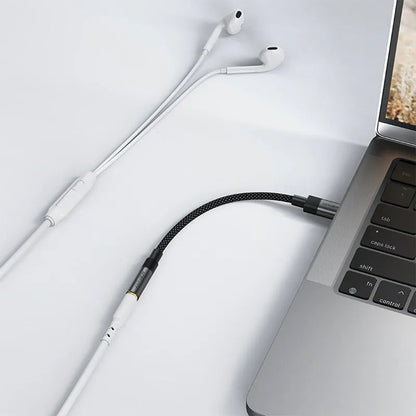 Adaptor Audio USB-C - 3.5mm Acefast J12, Negru