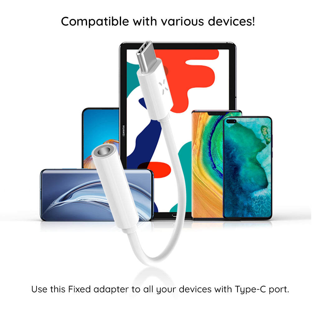Adaptor Audio USB-C - 3.5mm Fixed, Alb