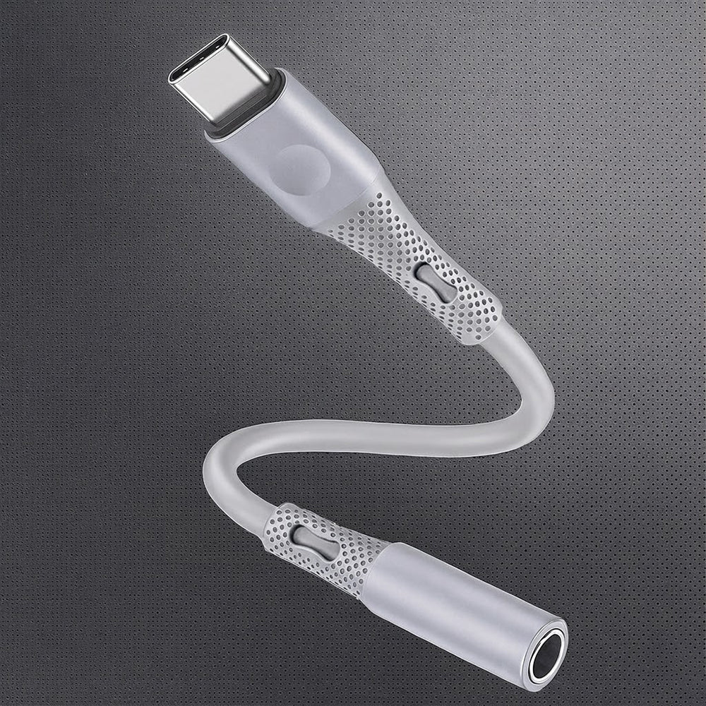 Adaptor Audio USB-C - 3.5mm Techsuit AC1 SoundFlex, Gri