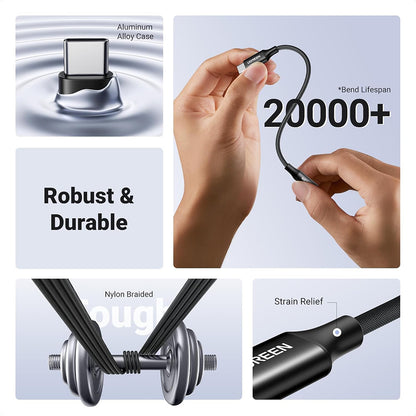 Adaptor Audio USB-C - 3.5mm UGREEN AV161, Negru