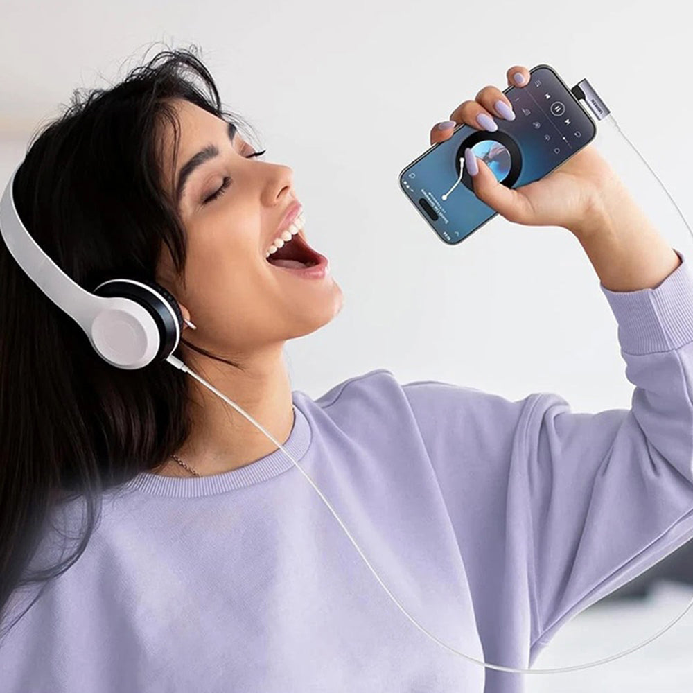 Adaptor Audio USB-C - 3.5mm UGREEN CM460 (20194) Angled, Gri