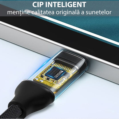 Adaptor Audio USB-C - 3.5mm Yesido YAU19, Negru