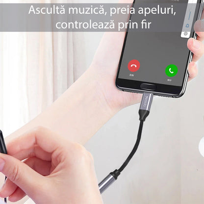 Adaptor Audio USB-C - 3.5mm Yesido YAU19, Negru