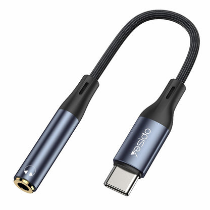 Adaptor Audio USB-C - 3.5mm Yesido YAU38, Negru