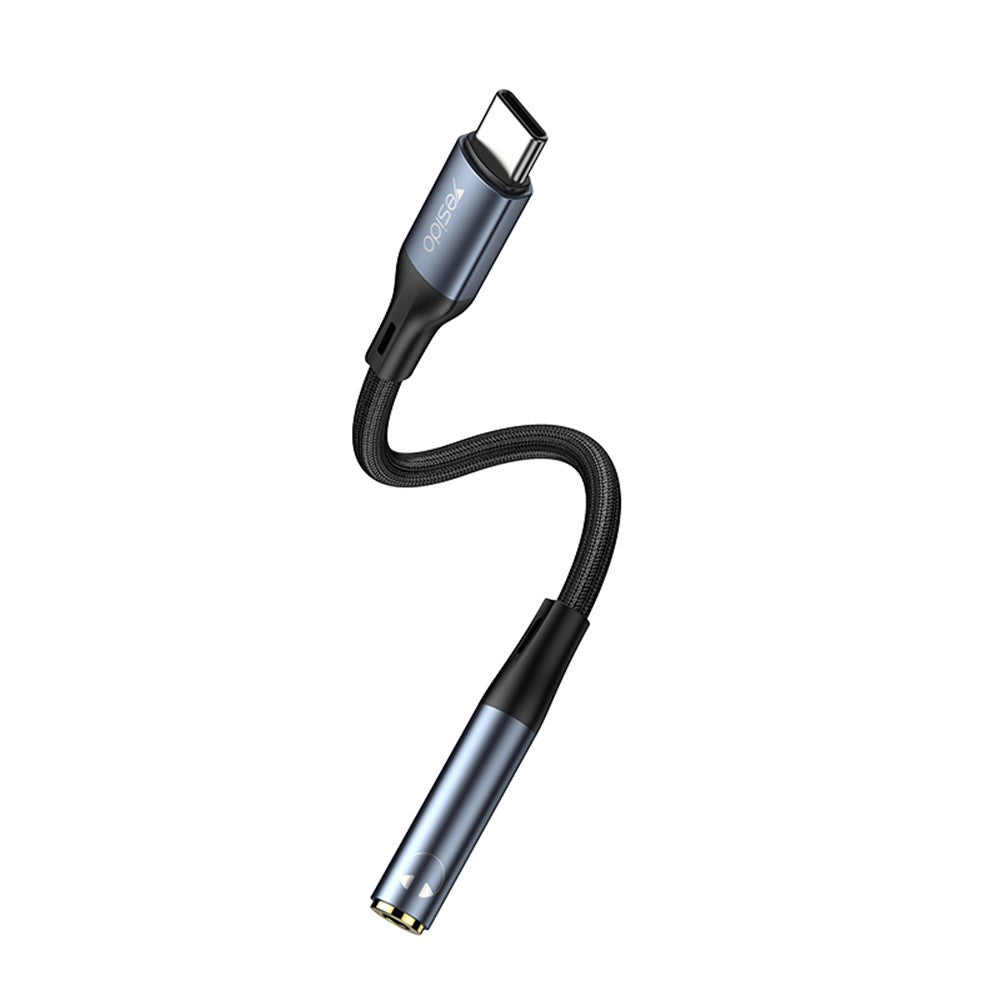 Adaptor Audio USB-C - 3.5mm Yesido YAU38, Negru