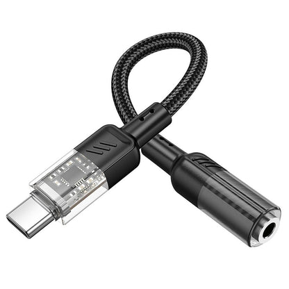 Adapter audio USB-C - 3,5 mm HOCO LS37, czarny 