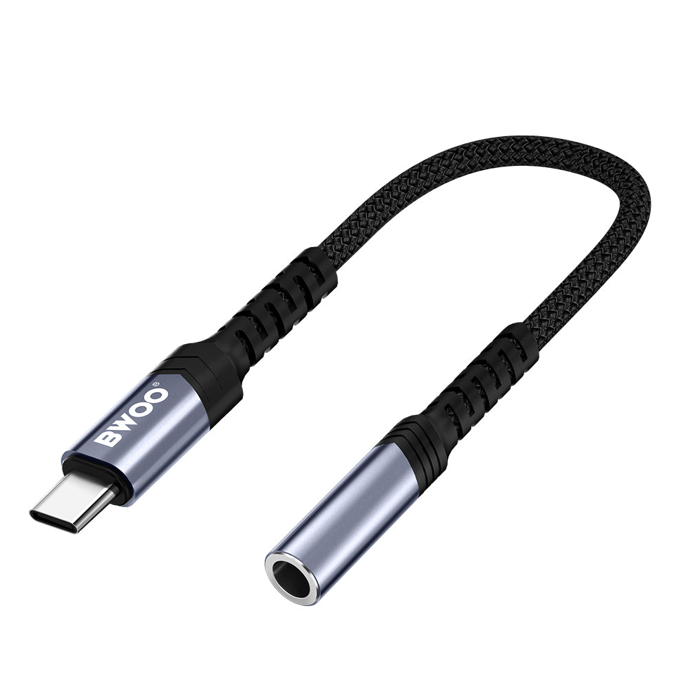 Adaptor Audio USB-C - 3.5mm BWOO BZ47, Negru