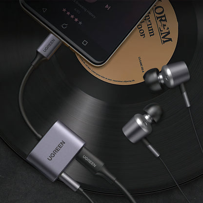 Adaptor Audio USB-C - 3.5mm / USB-C UGREEN CM231, Gri