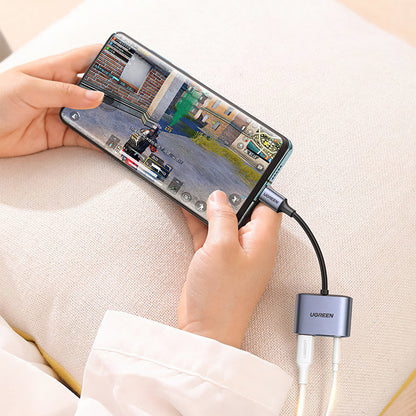 Adaptor Audio USB-C - 3.5mm / USB-C UGREEN CM231, Gri