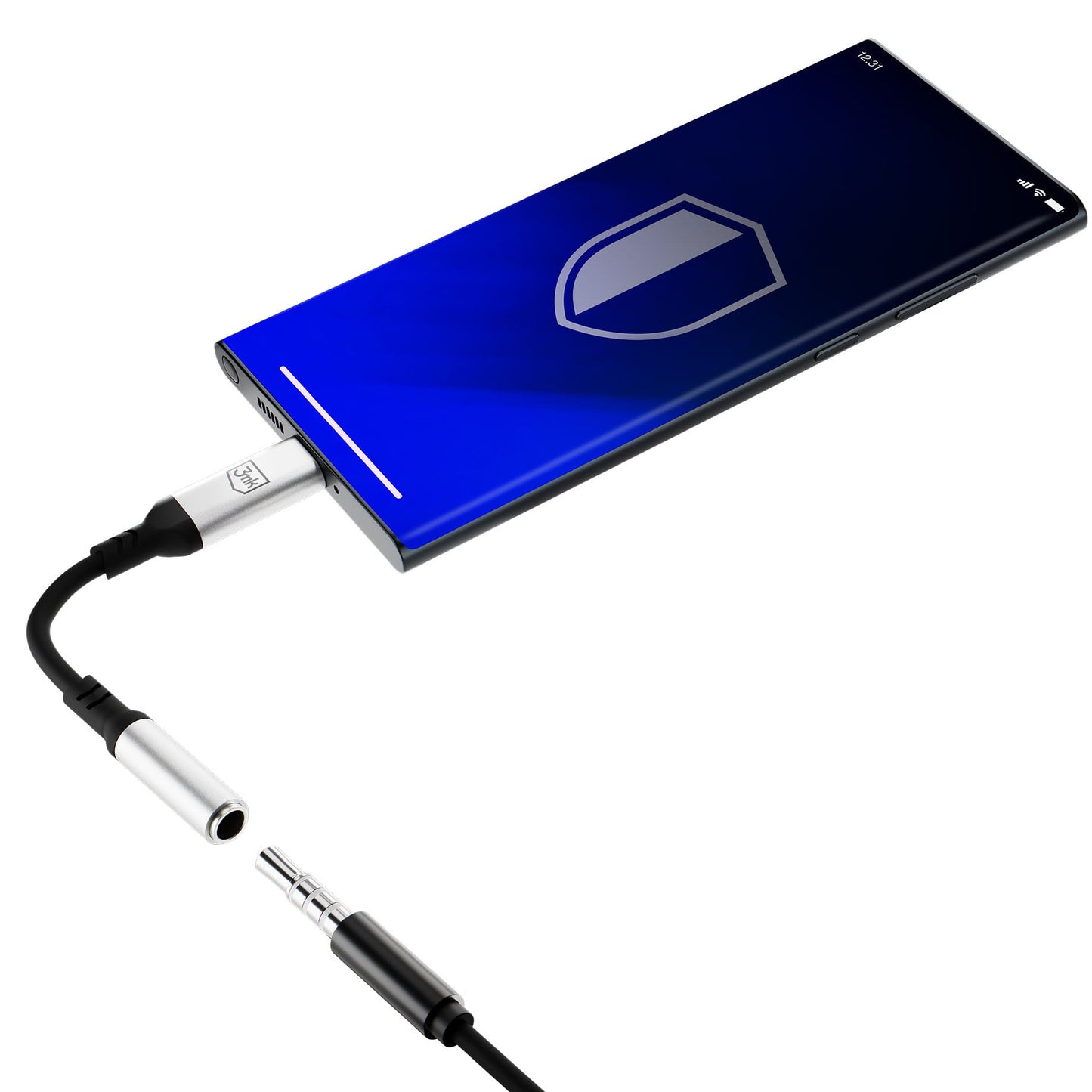 Adaptor Audio USB-C - 3.5mm 3MK, Argintiu