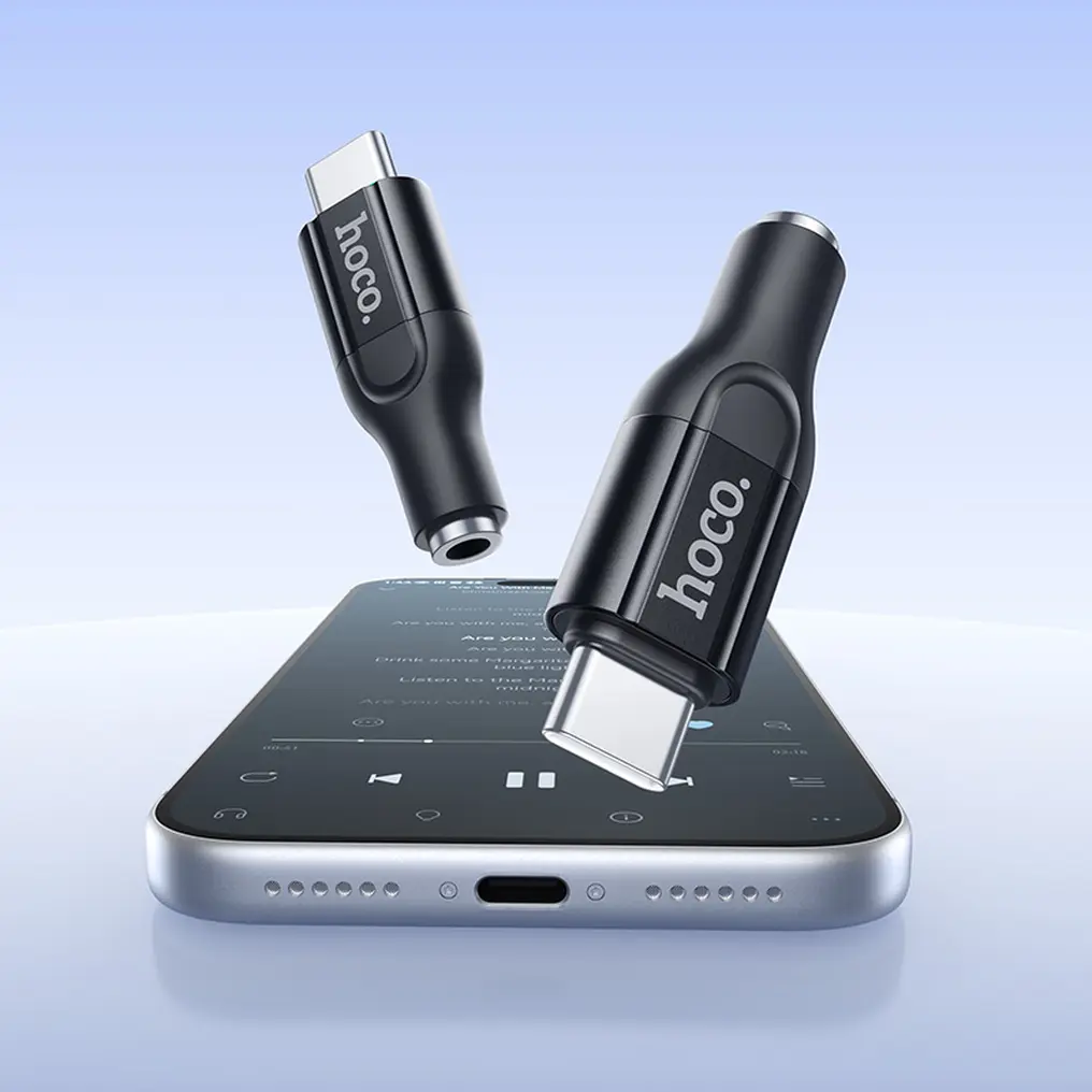 Adaptor Audio USB-C - 3.5mm HOCO UPA35, Negru