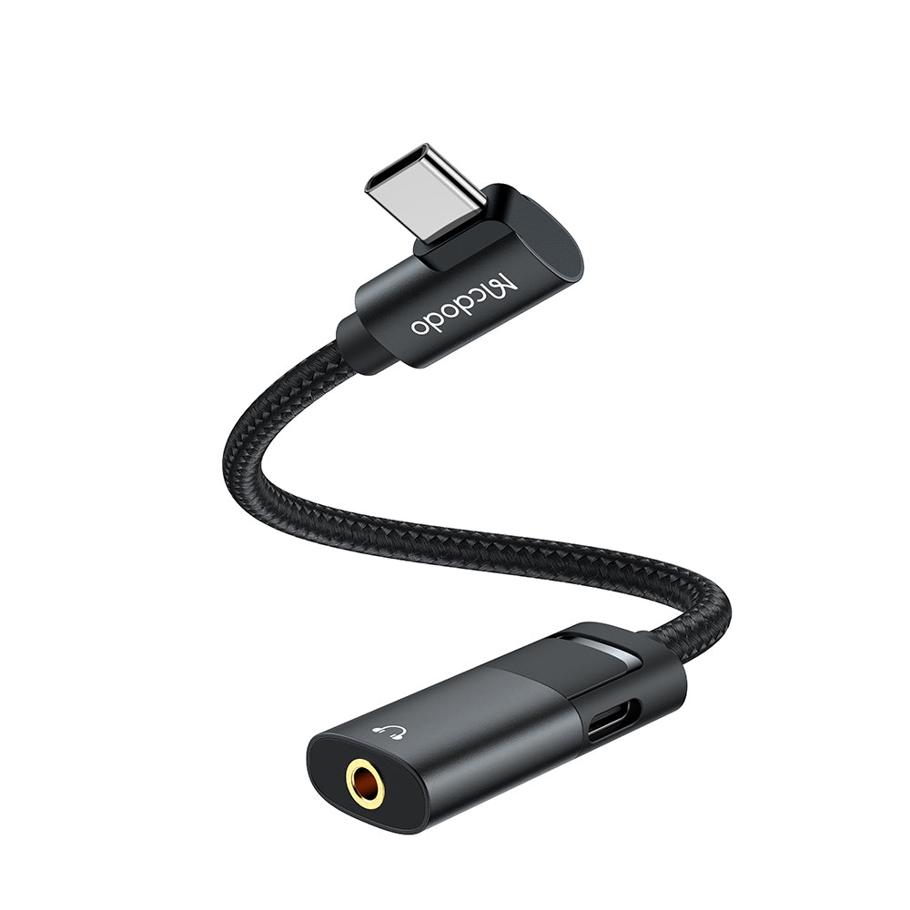 Adaptor Audio USB-C - USB-C / 3.5mm McDodo CA-1880, Negru