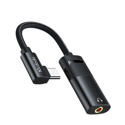 Adaptor Audio USB-C - USB-C / 3.5mm McDodo CA-1880, Negru