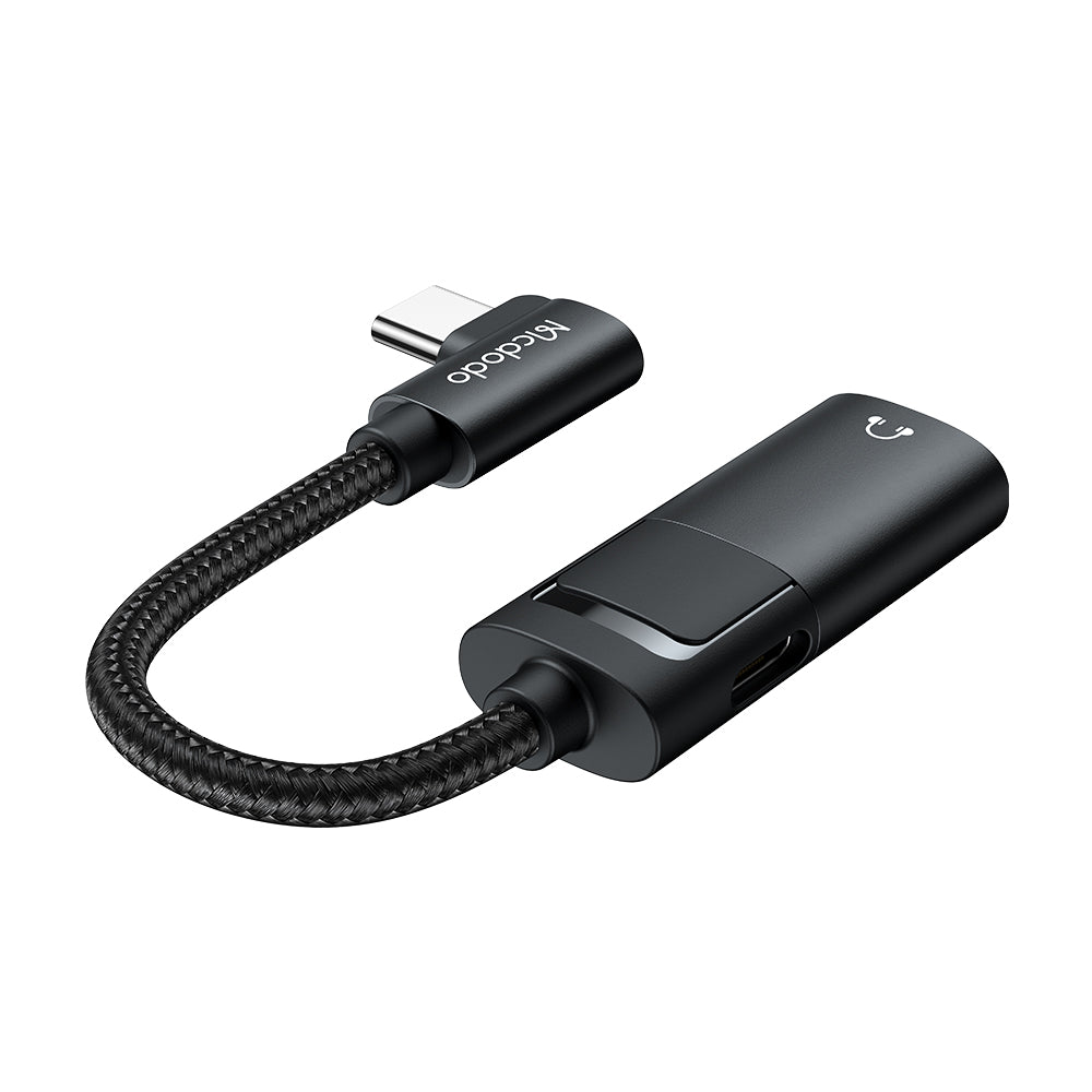 Adaptor Audio USB-C - USB-C / 3.5mm McDodo CA-1880, Negru