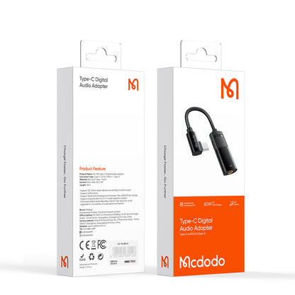 Adaptor Audio USB-C - USB-C / 3.5mm McDodo CA-1880, Negru