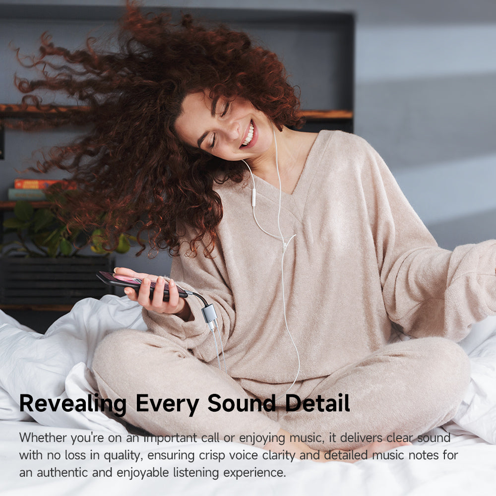 Adaptor Audio USB-C - USB-C / 3.5mm McDodo CA-3120, Gri