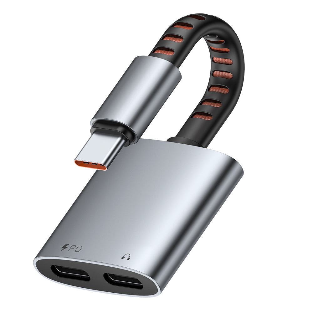 Adaptor Audio USB-C - USB-C / USB-C McDodo CA-3370, Gri