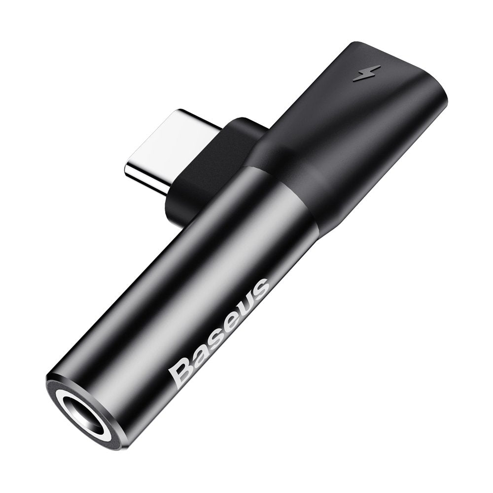 Adaptor Audio USB-C - USB-C / 3.5mm Baseus L41, Negru CATL41-01