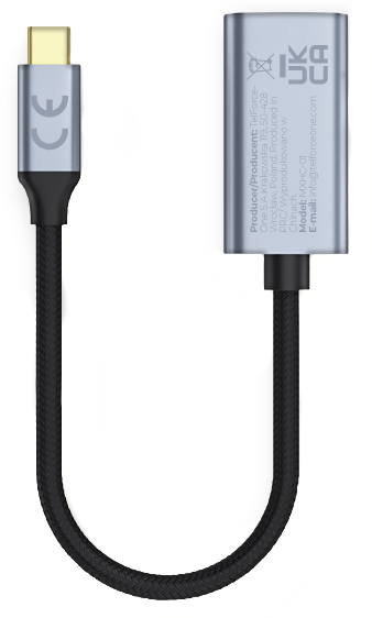 Adaptor Audio si Video USB-C - HDMI MaXlife MXHC-01, Gri