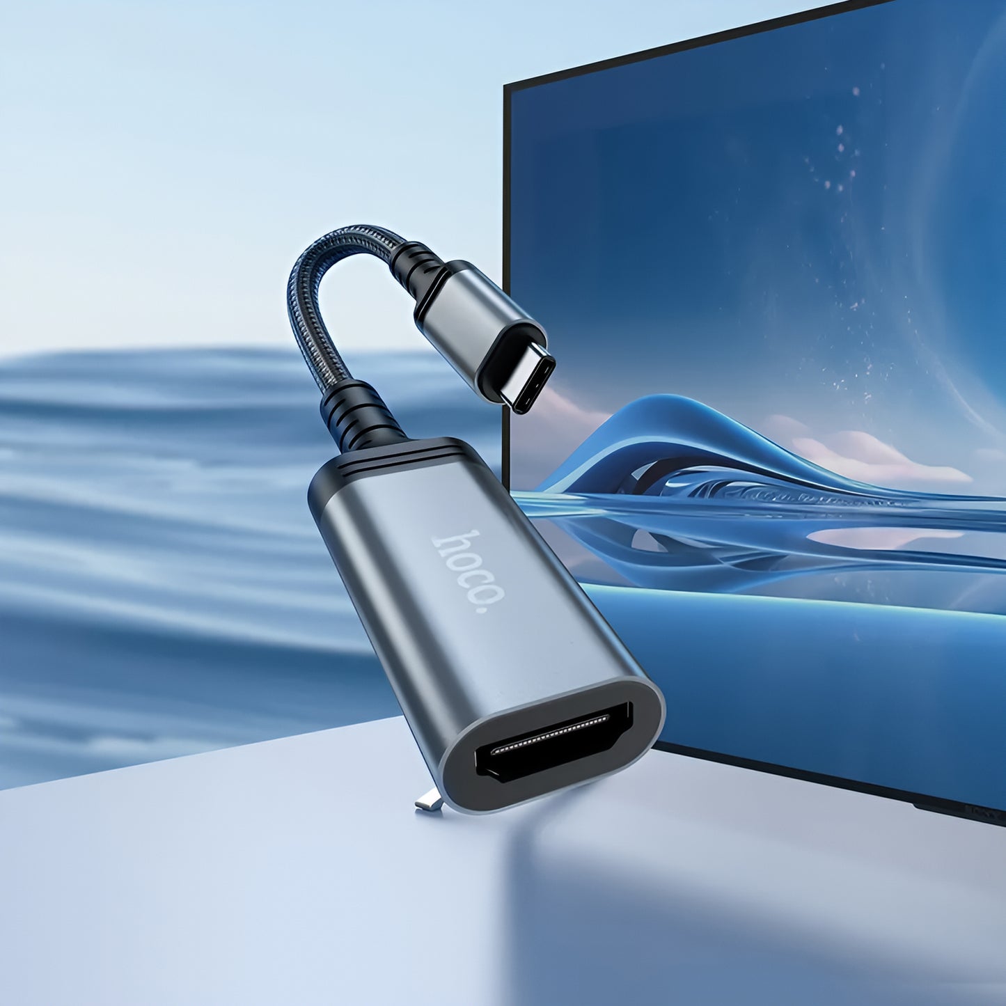 Adaptor Audio si Video USB-C - HDMI HOCO UA43A, Gri