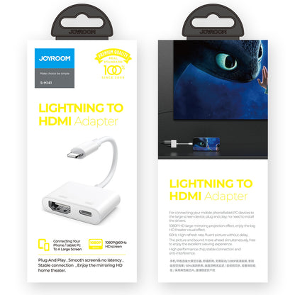 Adaptor Audio si Video Lightning - HDMI / Lightning Joyroom S-H141, Alb
