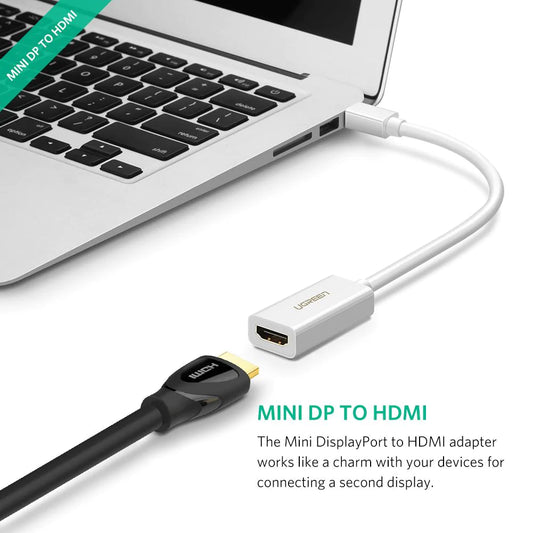 Adaptor Video UGREEN MD112 (10461),  MiniDisplayPort - HDMI, Negru