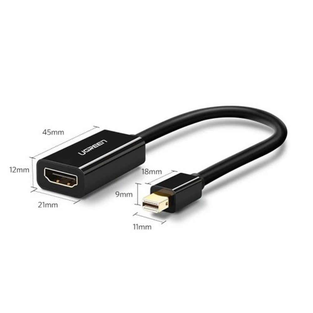 Adaptor Video UGREEN MD112 (10461),  MiniDisplayPort - HDMI, Negru