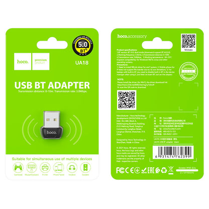 Adaptor Bluetooth USB HOCO UA18, Negru