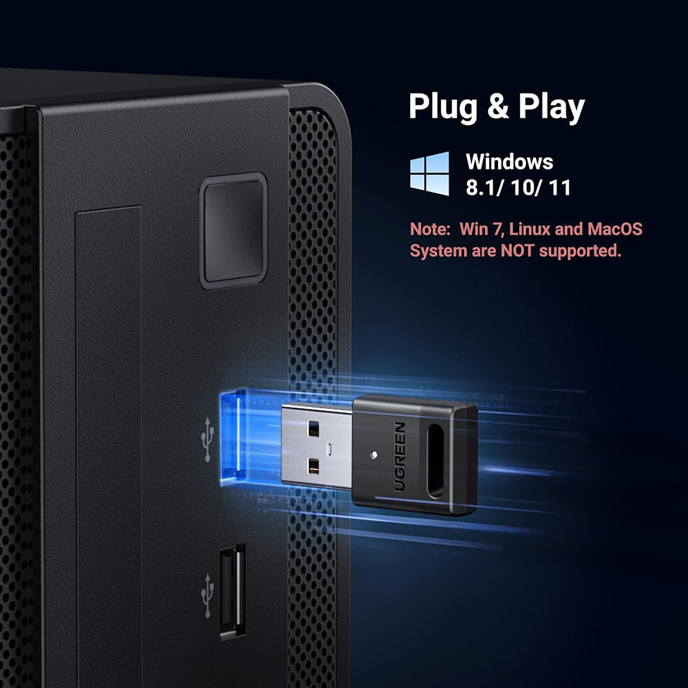 Adaptor Bluetooth USB UGREEN CM591 (35995), Negru