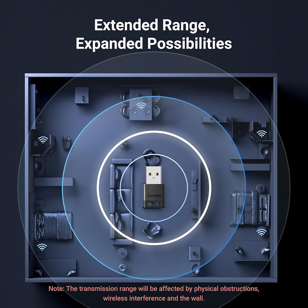 Adaptor Bluetooth USB UGREEN CM591 (35995), Negru