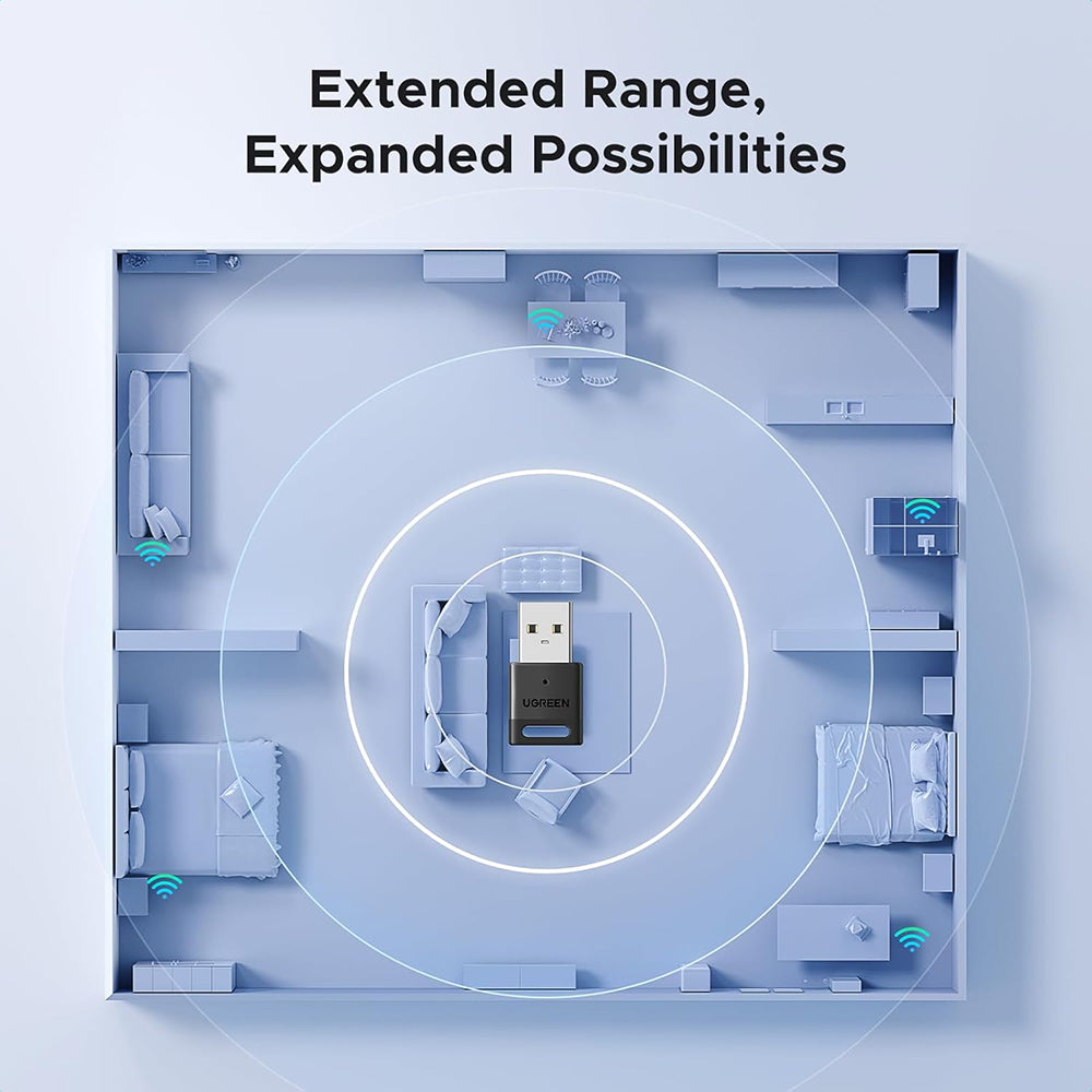 Adaptor Bluetooth USB UGREEN CM748 (45134), Negru