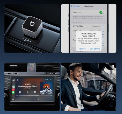 Adaptor Carplay / Android Auto Wireless Ottocast Mini Cube Style B pentru Apple iPhone / Android Series CP88-T2