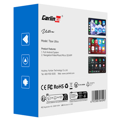 Adaptor Carplay / Android Auto Wireless Carlinkit TBox Ultra 2 pentru Apple iPhone / Android Series, 8GB RAM / 128GB, 5G