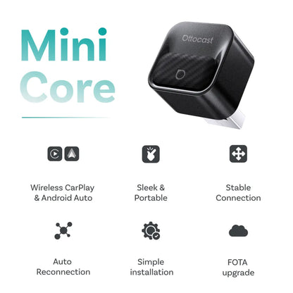 Adaptor Carplay / Android Auto Wireless Ottocast Mini Pico Style B pentru Apple iPhone / Android Series CA525-T3