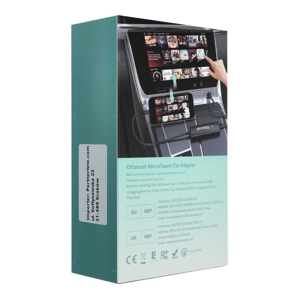 Adaptor Carplay / Android Auto Ottocast Mirror Touch pentru Apple iPhone / Android Series CA450-T