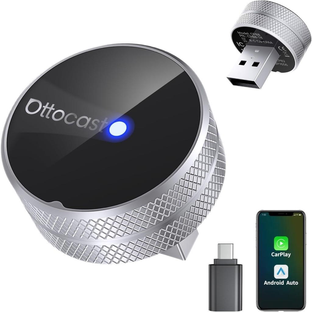 Adaptor Carplay / Android Auto Wireless Ottocast Mini Slim Tube pentru Apple iPhone / Android Series CP88-T4