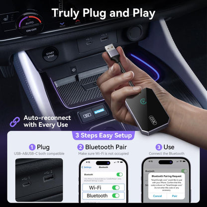 Adaptor Carplay Wireless XO Design CZ016 pentru Apple iPhone Series
