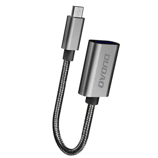 Adapter Dudao L15M microUSB do USB-A OTG, czarny